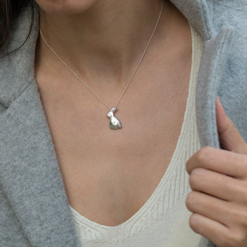 Silver Bunny Charm Necklace • Bunny Jewelry • Easter Jewelry Gift • Cute Bunny Charm • Pet Gifts • Rabbit Necklaces For Women • Rabbit Gifts